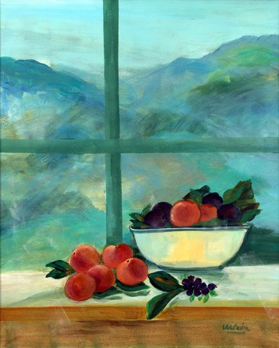 Innenraum mit Fenster und Früchten von Marisa Leon